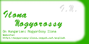 ilona mogyorossy business card