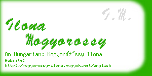 ilona mogyorossy business card